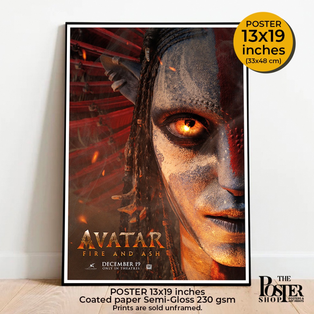 Avatar3 Fire and Ash (2025) โปสเตอร์อวตาร อัคนีและธุลีดิน ขนาด13X19 นิ้ว