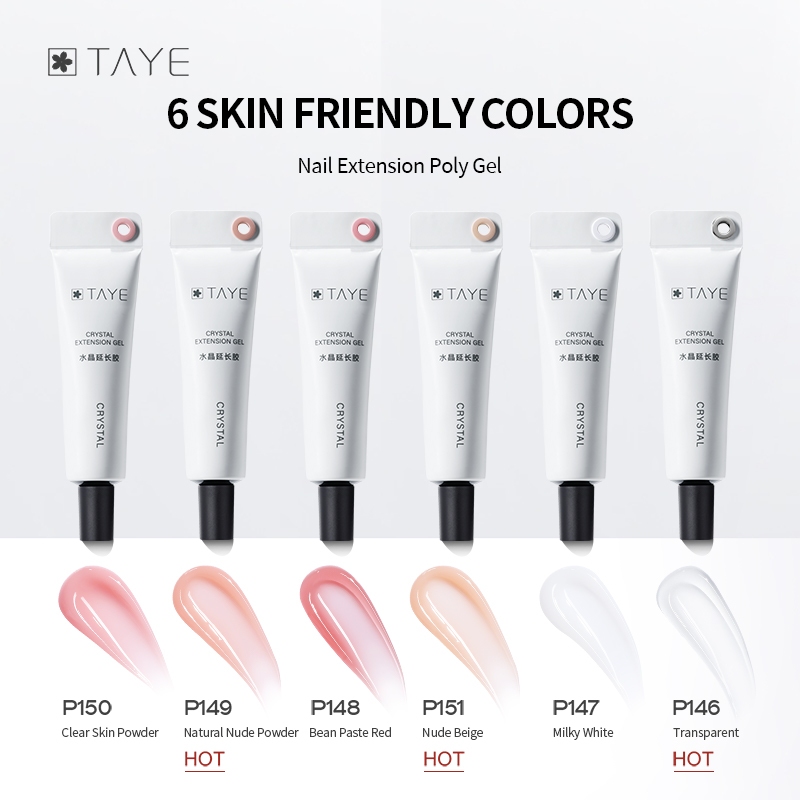 โพลี่เจลต่อเล็บ TAYE โทนสีนุ้ดชมพู มีให้เลือก8สี สีสวย ใช้งานง่าย