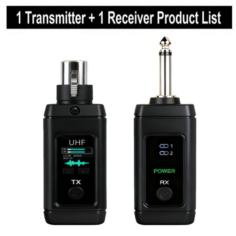 2.4ghz ระบบอะแดปเตอร์ XLR รับส่งสัญญาณไมโครโฟนไร้สาย สําหรับไมโครโฟนแบบ กีตาร์ มิกเซอร์ระบบ PA k8