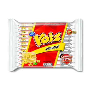 Voiz Cracker วอยซ์ แครกเกอร์ 24กรัม 12ชิ้น/ซอง & Sumo Mini Cookies ซูโม่ มินิคุกกี้ไส้ครีมช็อกโกแลต 28กรัม 12ชิ้น/แพ็ค