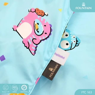 Fountain FTC163 การ์ตูน Hapidanbui ลิขสิทธิ์แท้ Sanrio สัมผัสนุ่มลื่น ชุดเครื่องนอนฟาวน์เทน ผ้าปูที่นอน ผ้านวม
