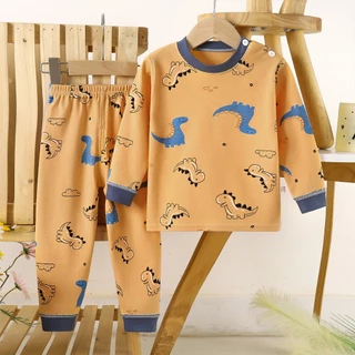 BEAR BABY ชุดนอนแขนยาว ขายาว เสื้อผ้าเด็ก ชุดนอนกันหนาว ผ้าcotton อายุ6เดือน-5ปี
