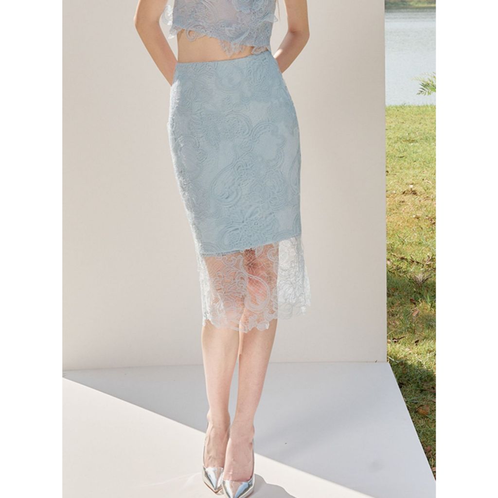 CHER'Z SS2412 กระโปรงลูกไม้ทรงสอบ