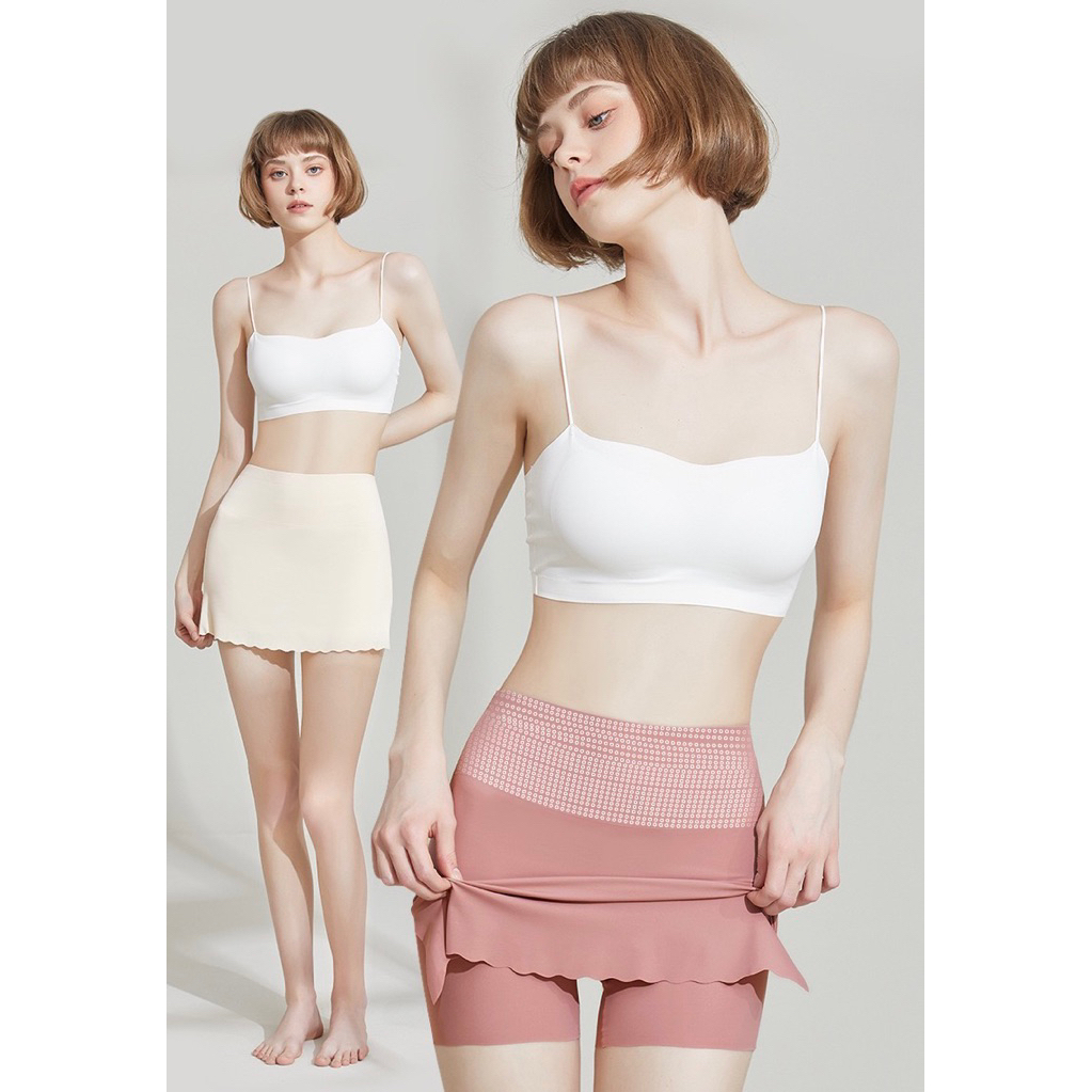 *ส่งทันที* (เอวสูงเก็บพุง) กางเกงกระโปรงกันโป๊ ปกปิดน้องสาวเข้าร่อง M-4XL (ibelly1147)