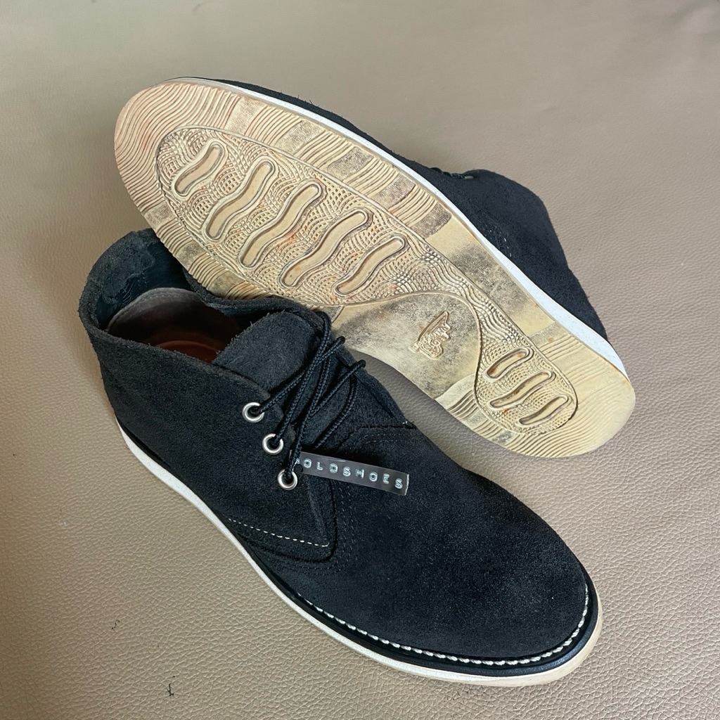 ส่งฟรี 7.5Us 25.5cm รองเท้า 🇺🇸 Red Wing Work Chukka รุ่น 3147 Black Abilene Roughout แท้ มือสอง