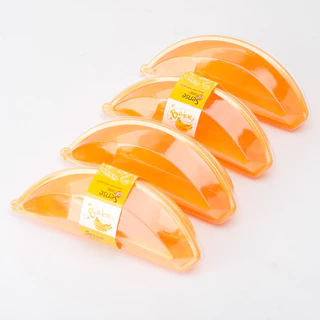 【พร้อมสายคาด】100ชุด กล่องพลาสติกรูปกล้วย กล่องกล้วย กล่องพลาสติกรูปกล้วยหอม กล่องมูสเค้ก กล่องเค้ก กล่องขนม (ถูกสุด)