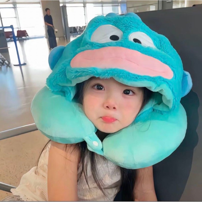 ส่งจากไทย💥หมอนรองคอSanrio หมอนรองคอพร้อมหมวกน่ารัก ทรงตัวยูหมอนรองคอลายการ์ตูน นุ่มสบาย - รูปที่ 5