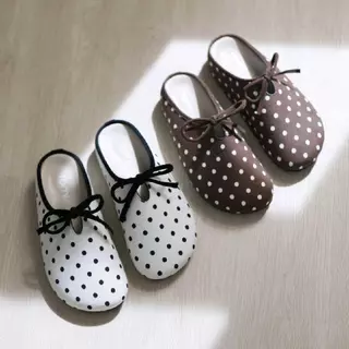 [TOMi-"Bow.dot.] "แนะนำ+1 ไซส์" รองเท้าแตะ Bow ทรงสวมปิดหน้าเท้า- เปิดส้น พื้นนุ่ม *New Arrival[สินค้าพร้อมส่งจากไทย]]