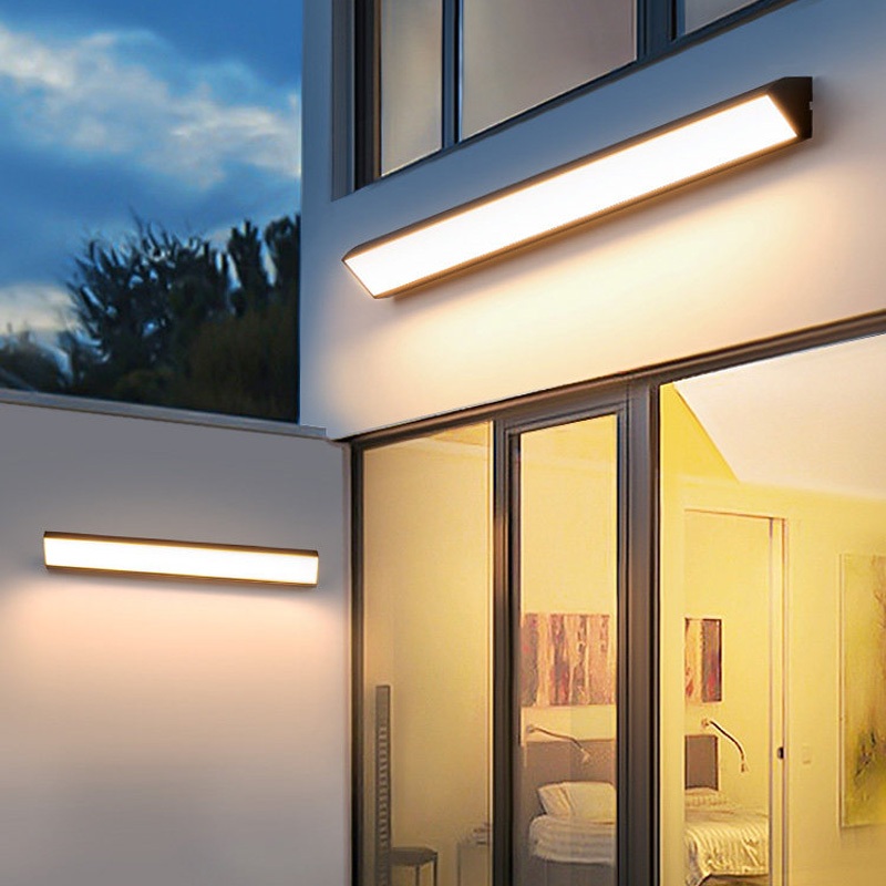 【JuMei】โคมไฟติดผนังภายนอกอาคารแบบยาวสว่างเป็นพิเศษ เหมาะสำหรับทางเดิน บันได ลานบ้าน ทางเข้า โคมไฟระเบียง LED กันน้ำ และต - รูปที่ 6