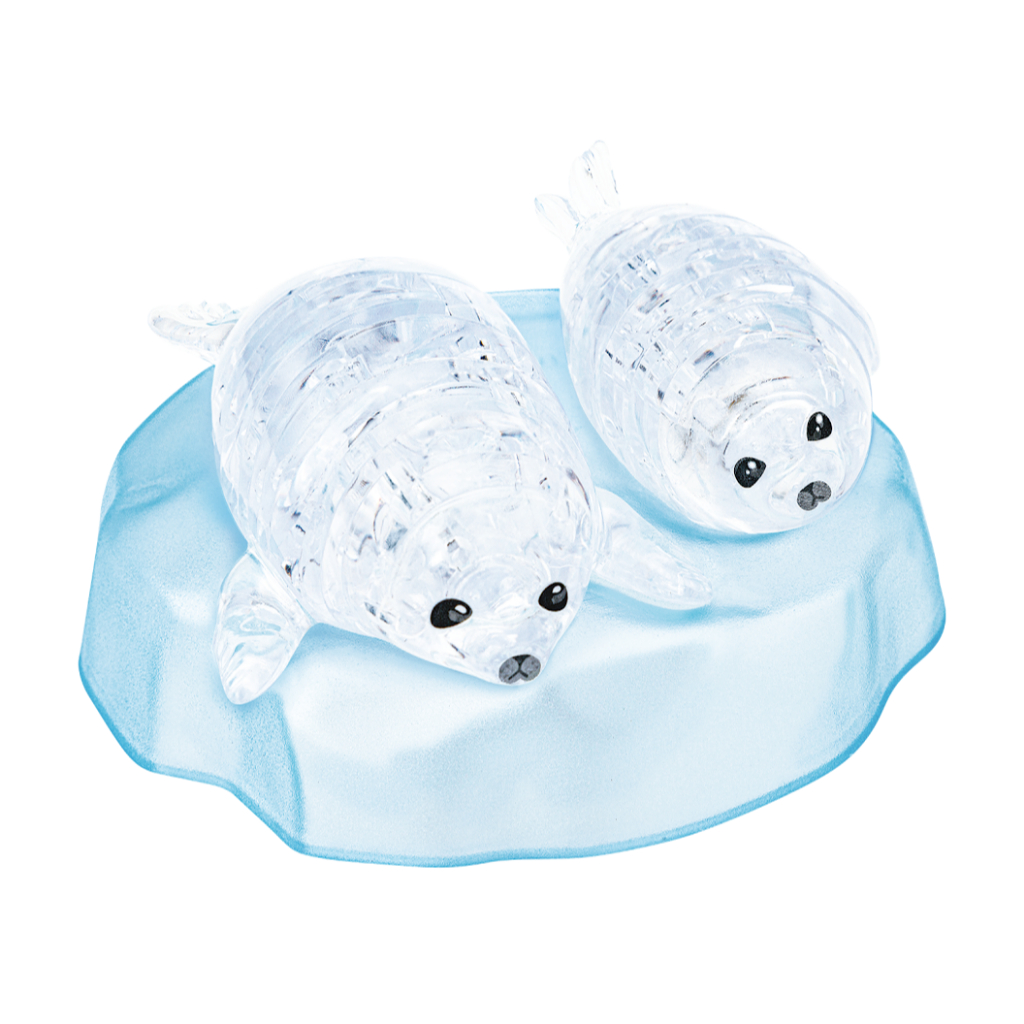 3D Crystal Puzzle ของเล่นตัวต่อโมเดลสามมิติ Baby Seals แมวน้ำ ของแท้100% จากญี่ปุ่น สินค้าพร้อมส่ง