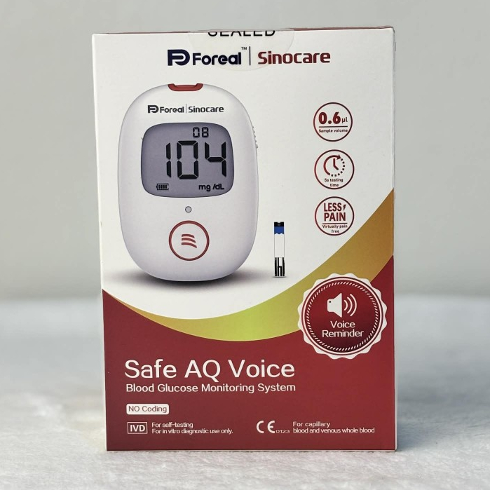 Sinocare เครื่องตรวจวัดระดับน้ำตาลในเลือด รุ่น Safe AQ Smart