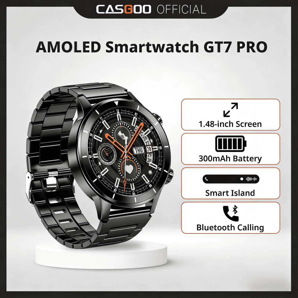 [ใหม่]CASGOO Watch GT7 Pro สมาร์ทวอทช์ คุยโทรศัพท์ได้ ลื่นไหล 1.48 นิ้ว