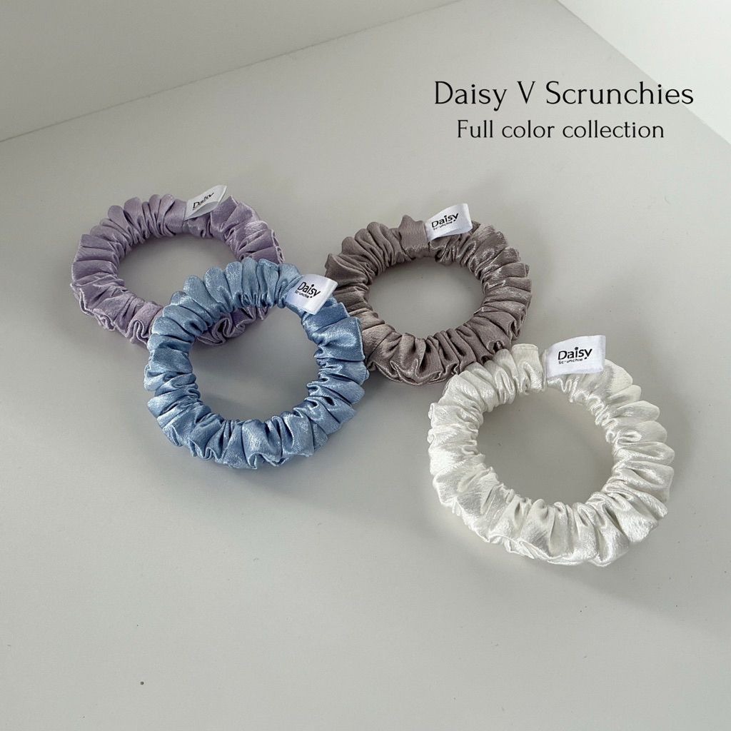 ยางรัดผม • Daisy v scrunchies • satin full color collection • S size • หลากหลายสี ราคา ถูกที่สุด ดีลบีเคเค แกลเลอรีภาพที่ 5