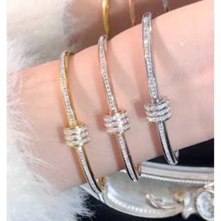 🇹🇭กำไลสแตนเลส ประดับด้วยเพชร CZ เพิ่มความหรูหรา ไม่ลอก สีไม่…