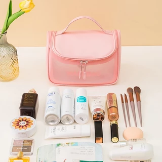 กระเป๋าเครื่องสำอางแบบใส กันน้ำ สำหรับพกท่องเที่ยว Travel Wash Bag