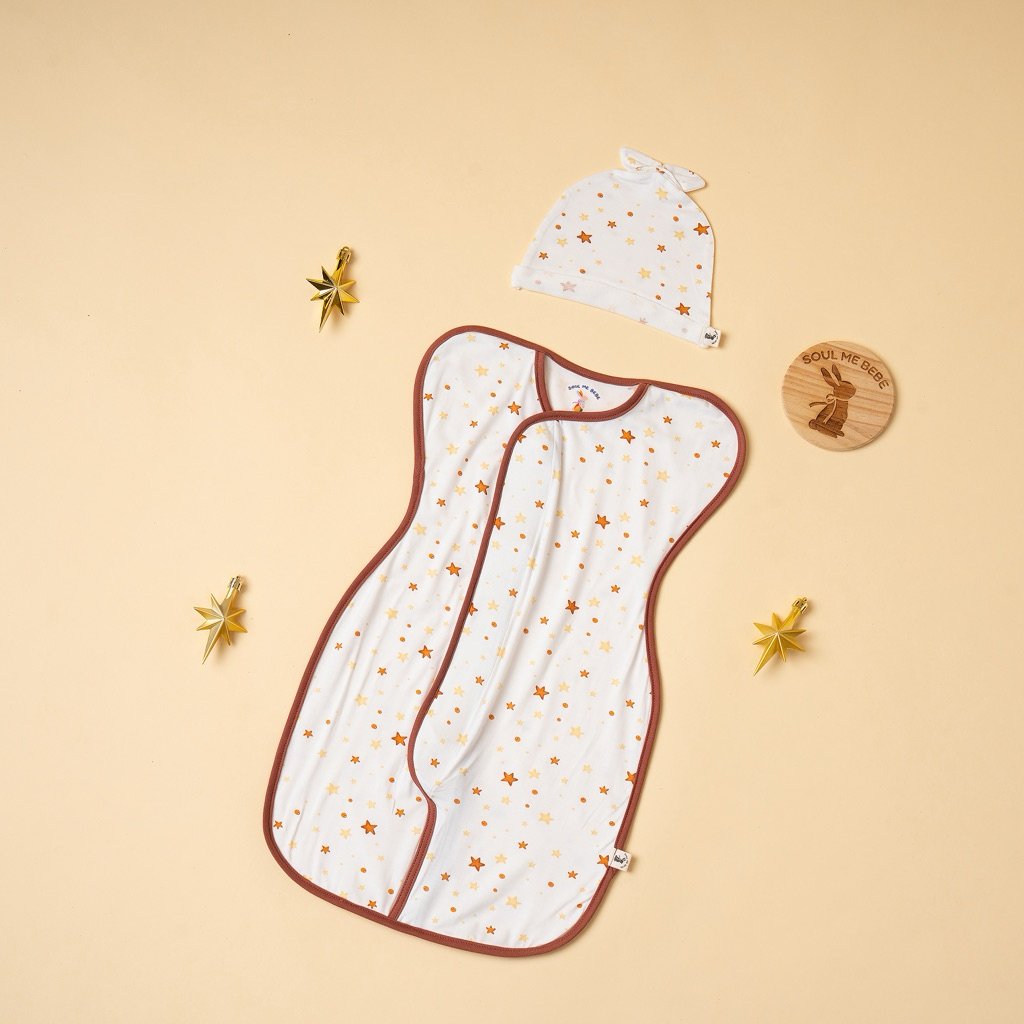 Soul me bebe/Premium Bamboo ชุดคลุมหลับนาน Dreamy Sleepsuitใยไผ่สุดนิ่ม ล๊อคท่าเหมือนอยู่ในครรภ์ - รูปที่ 2