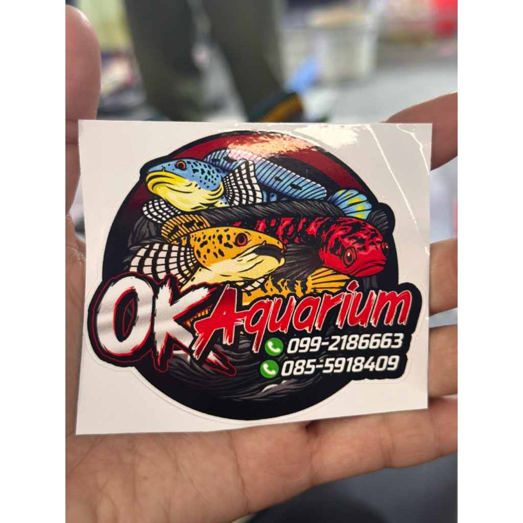 OK aquarium สติกเกอร์สะสม สำหรับคนรักปลา