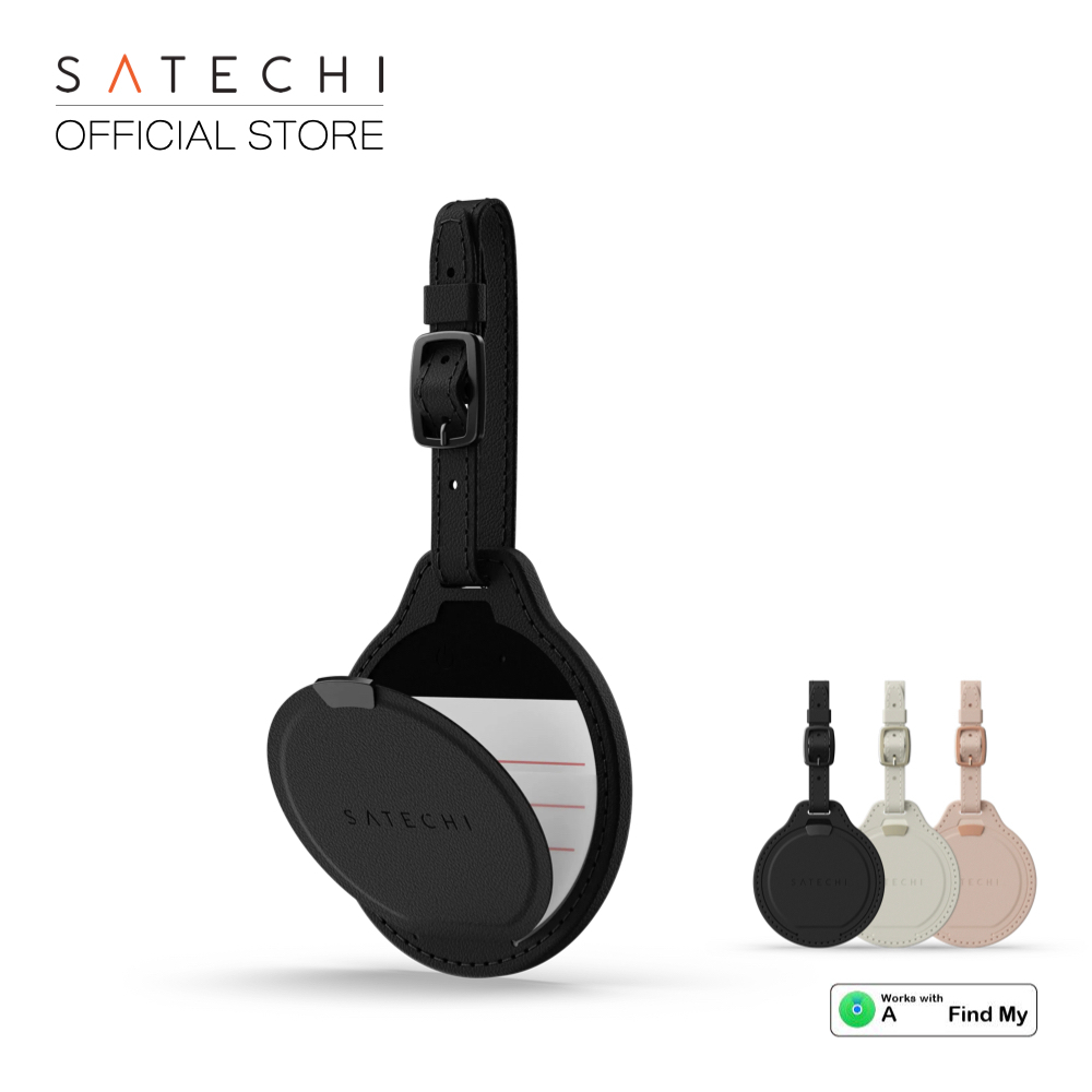 Satechi อุปกรณ์ติดตาม Vegan-Leather FindAll Luggage Tag