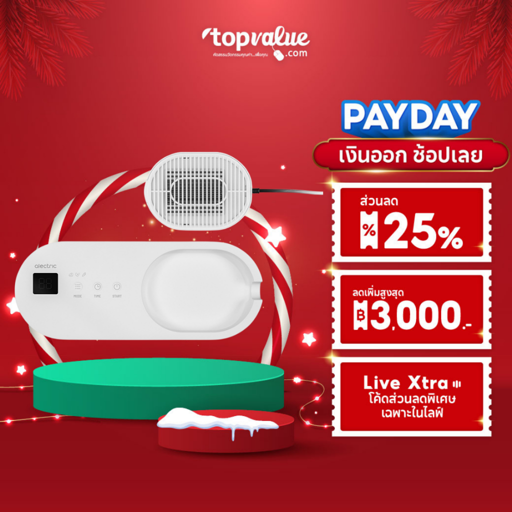 Alectric เครื่องล้างสารพิษผัก ผลไม้ เนื้อสัตว์ ระบบ Hydroxyl water ion Technology - รับประกัน 3 ปี