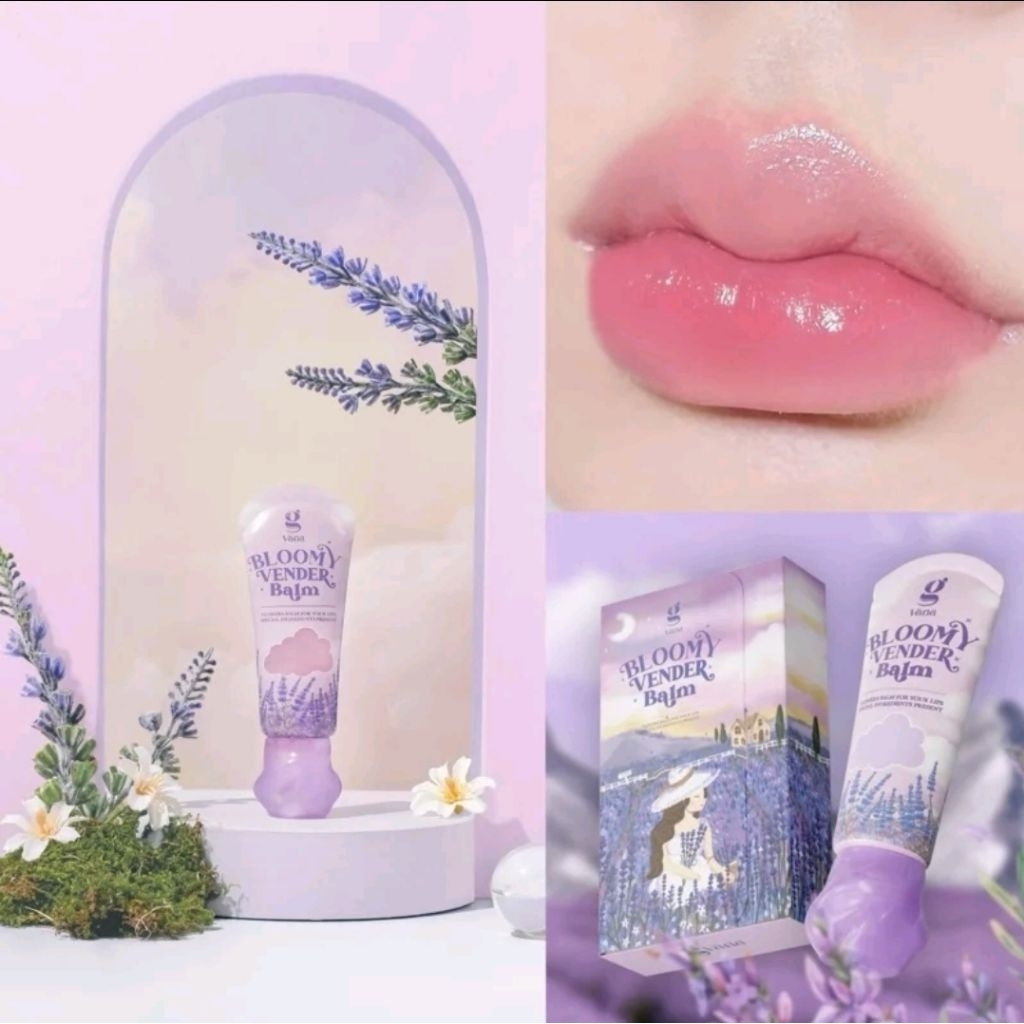 (พร้อมส่ง | ของแท้💯) ลิปบาล์มจีวาน่า Bloomy vender balm บาล์มเปลี่ยนสีตามอุณหภูมิ แก้ปากดำ เนียนนุ่ม