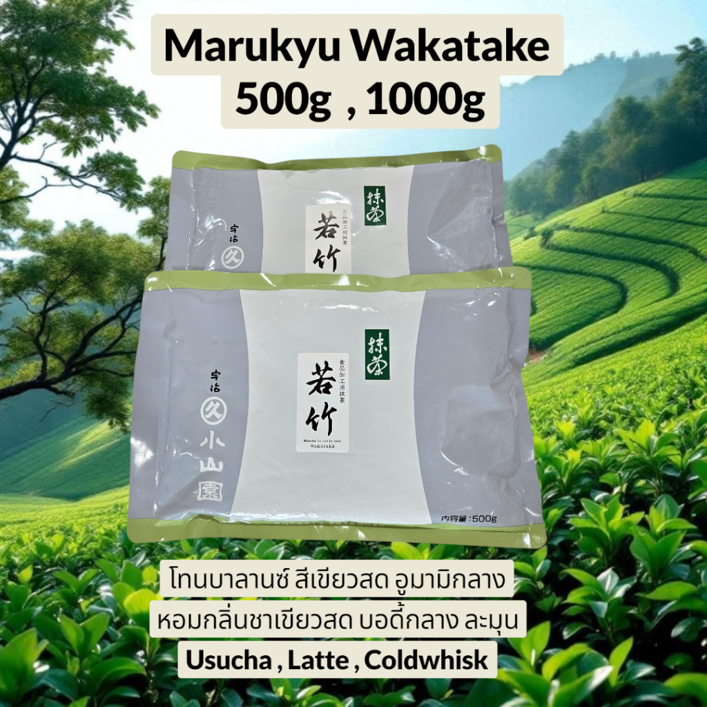 พร้อมส่งมัทฉะขนาดใหญ่ Marukyu , Kanbayashi 100g,500g,1kg  Matcha ราคาดีที่สุด ลอตใหม่