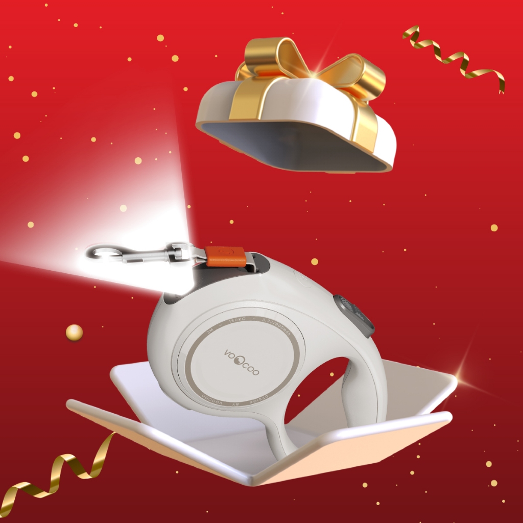 ของขวัญ จำนวนจำกัด VOOCOO Retractable Pet Leash สายจูงสุนัขอัตโนมัติ รองรับน้ำหนักถึง 40 kg.