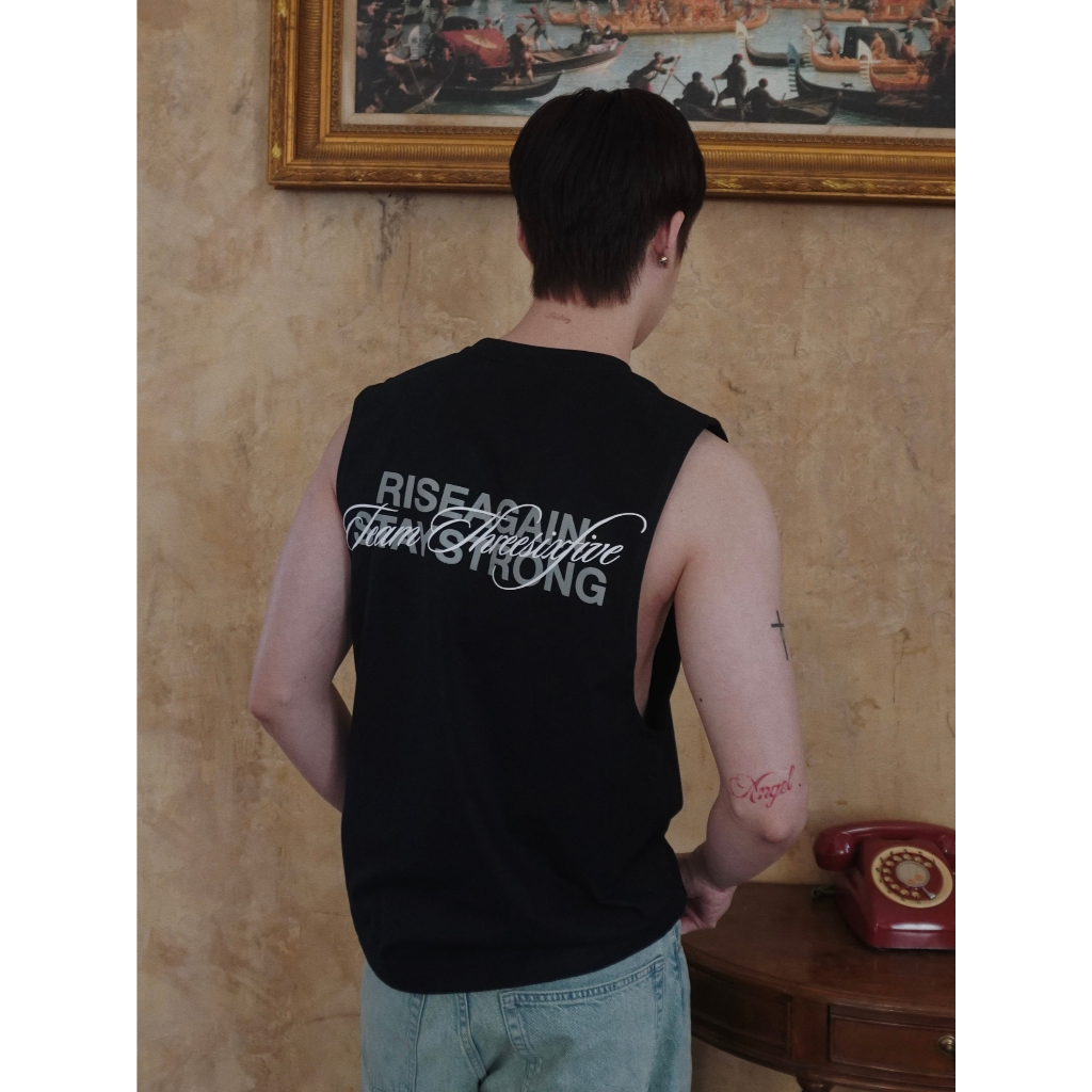 RISEAGAIN เสื้อกล้ามแขนกุดผู้ชายออกกำลังกาย Men Tank Top แบรนด์Gain365