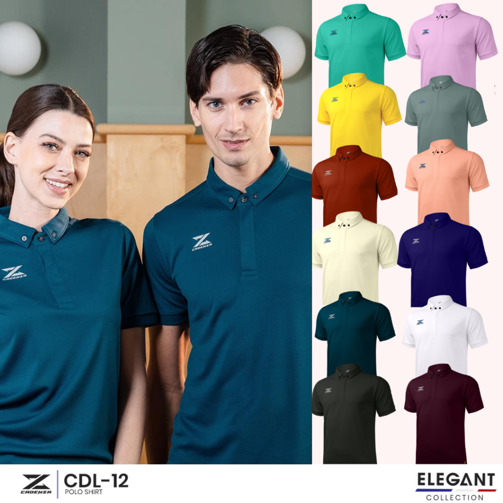 CADENZA เสื้อโปโล เสื้อคอปก ผู้ชาย คาเดนซ่า รุ่น CDL-12 (SET-2)