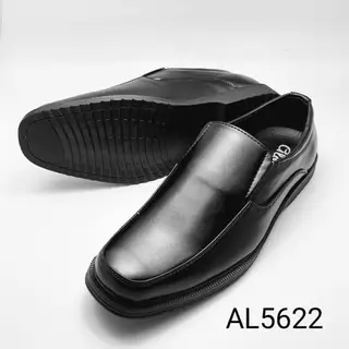 Alando รองเท้าคัทชูหนังแบบสวม สำหรับผู้ชาย สีดำ ไซส์ 39-45