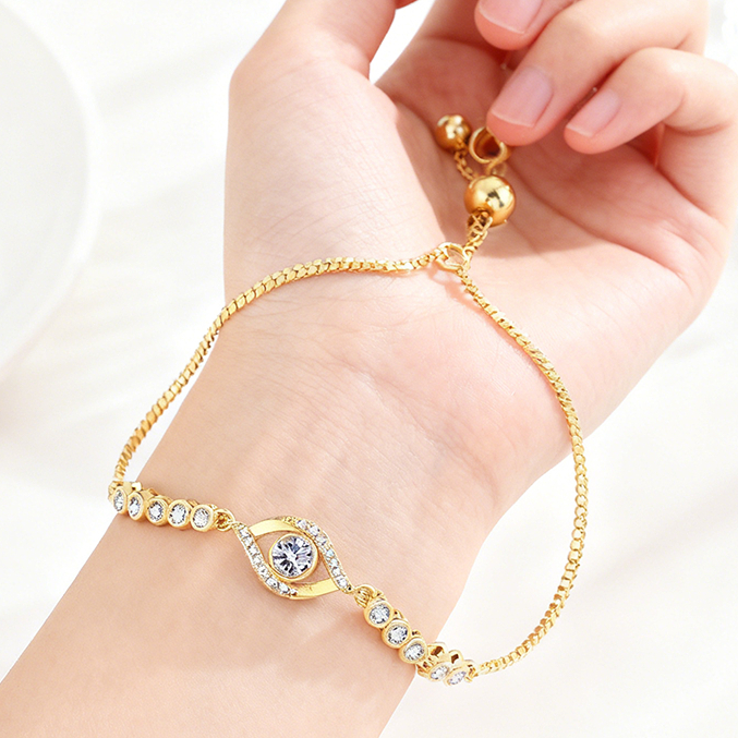 🎁พร้อมส่ง&แท้🥇  Devil's Eye Bracelet /necklace สร้อยข้อมือ นางแบบผู้หญิง