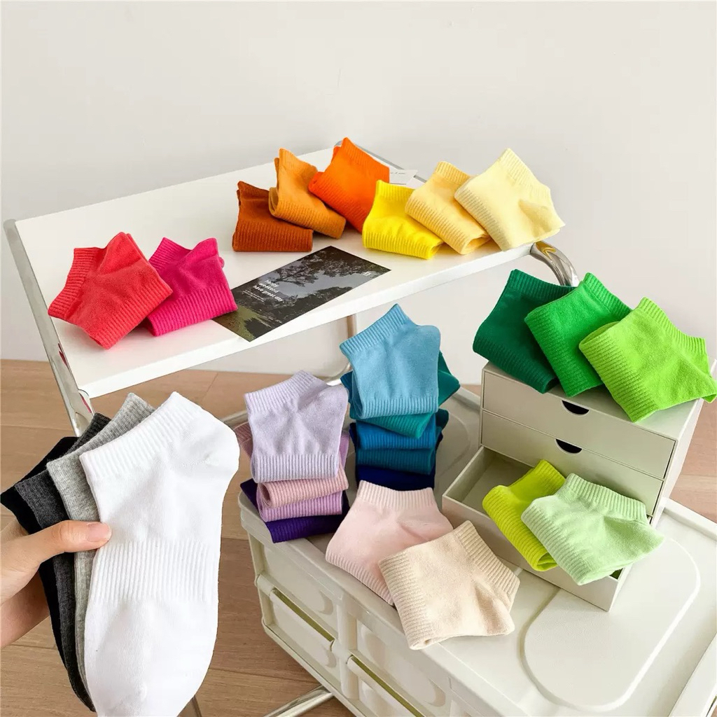 ถุงเท้าข้อสั้นสีพื้น มียางกันลื่นใต้เท้า 16 สี พร้อมส่ง (ฟรีไซต์ผู้ใหญ่ เท้า36-44) - รูปที่ 7