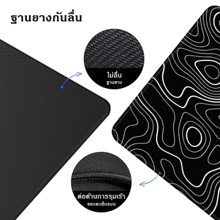 ภูมิศาสตร์ แผ่นรองเมาส์ เส้นแผนที่ภูมิประเทศ แผ่นรองเมาส์ ขอบเย็บ แผ่นรองโต๊ะภูมิศาสตร์ Contour 80x30 ซม.