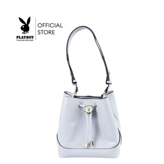 Playboy รุ่น Monet Bucket Bag กระเป๋าสะพายข้าง รหัส ST-B261PB645 ดีไซน์ทรงถังหนังเรียบ แต่งอะไหล่สายรูดโลโก้ มี 2 สี
