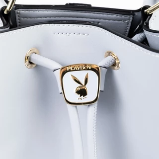 Playboy รุ่น Monet Bucket Bag กระเป๋าสะพายข้าง รหัส ST-B261PB645 ดีไซน์ทรงถังหนังเรียบ แต่งอะไหล่สายรูดโลโก้ มี 2 สี