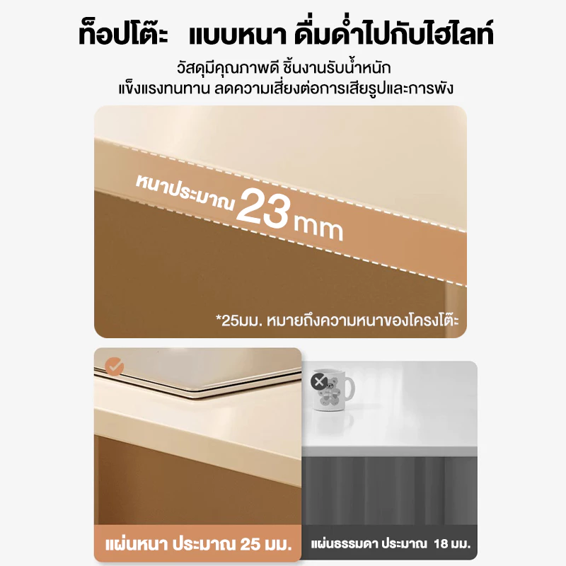 I&D 💥ถูกที่สุด💥โต๊ะทำงาน IKEA โต๊ะมินิมอล โมเดิร์น เอนกประสงค์ สามารถใช้ในห้องนอนเมื่อแต่งหน้าได้ รับน้ำหนักได้ 300KG thumbnail 3