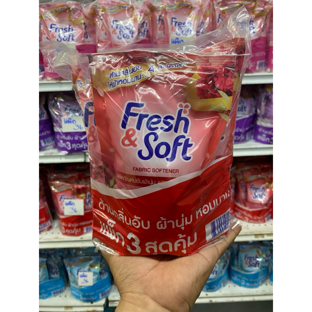 น้ำยาปรับผ้านุ่ม Fresh &Soft 500ml. 1ลัง 8แพ็ค