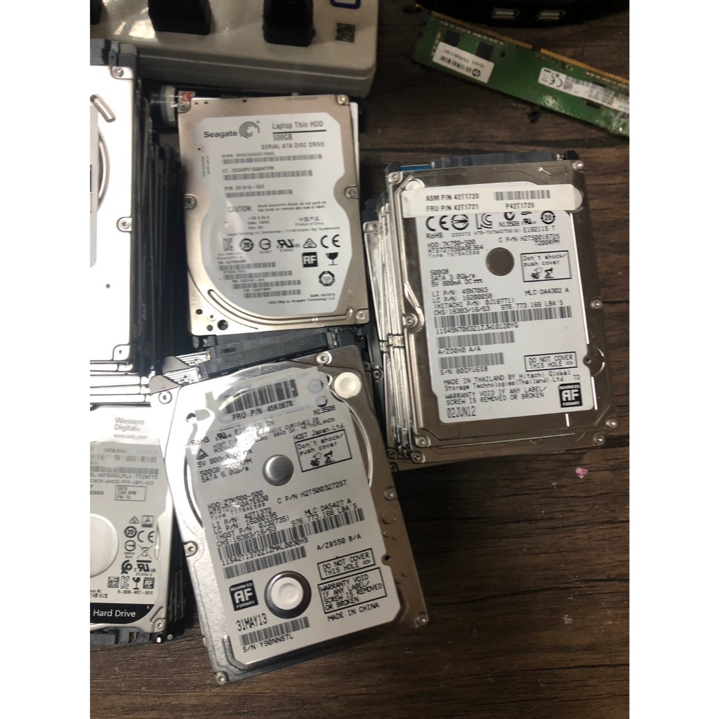 HDD 500GB ขนาด2.5" คละยี่ห้อ มือสองสภาพดี