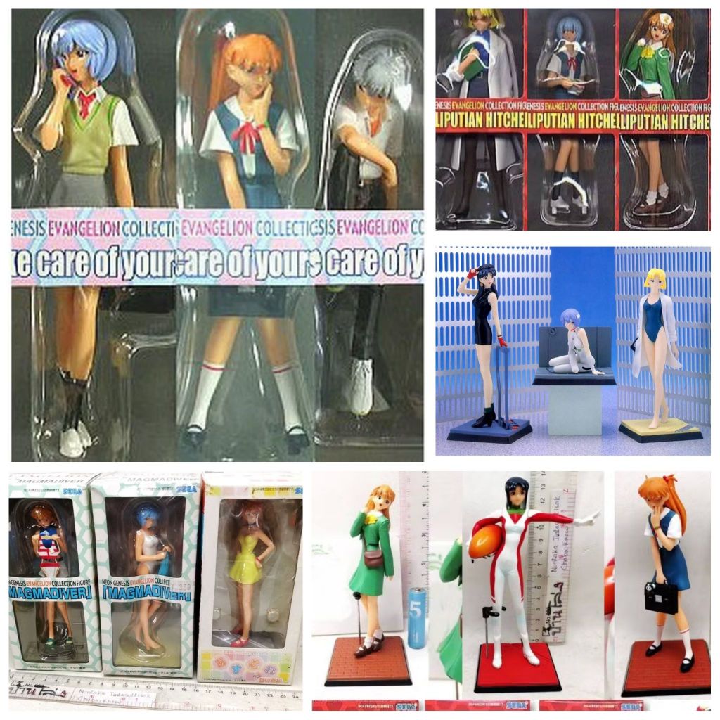 (แท้/มือ2)⭐Evangelion MADMAX❤️Asuka❤️Green One-piece Dress,MISATO❤️GAINAX REI Angel Attack 💙Figure