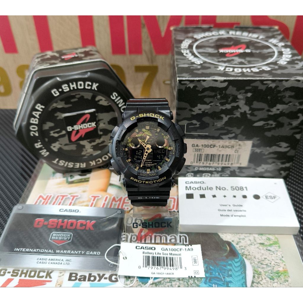 G-Shock มือสองรุ่น 🖤GA-100CF-1A9🤎หน้าพราง