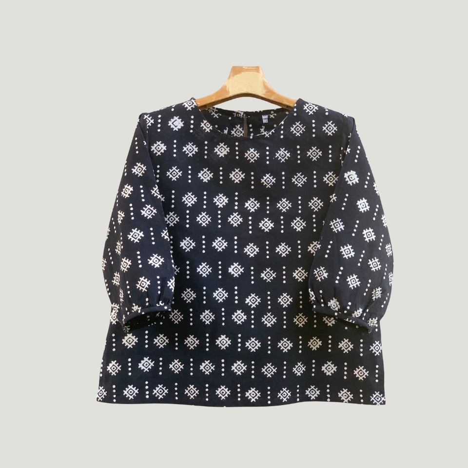 🌼เสื้อผ้าฝ้ายอินเดียแฮนด์บล็อก ทรงสวยน่ารัก คอกลมแขนสามส่วนกระดุมหลัง เนื้อนุ่มมือเบาสบาย ดีต่อใจมีขนาดรอบอก38และ42นิ้ว