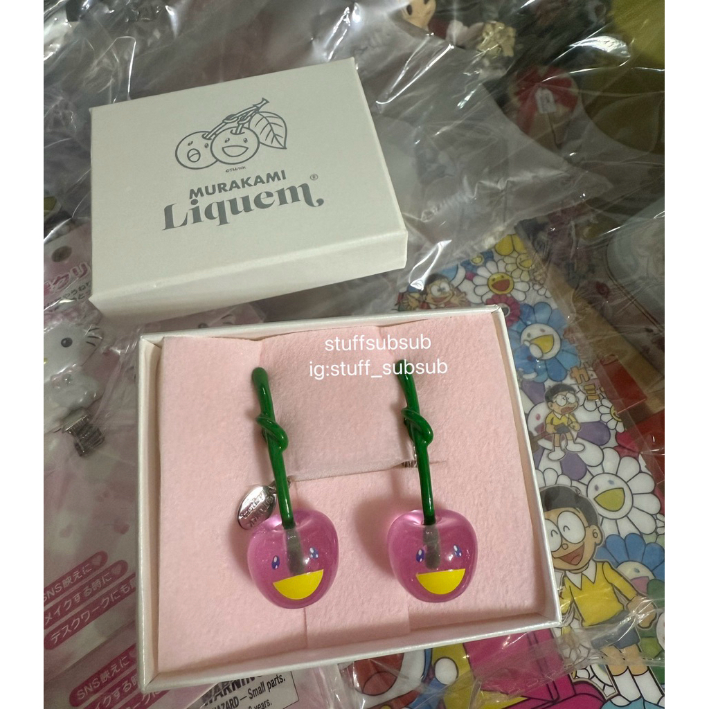 พร้อมส่ง/ของแท้ ต่างหูแบบหนีบ Liquem x Murakami