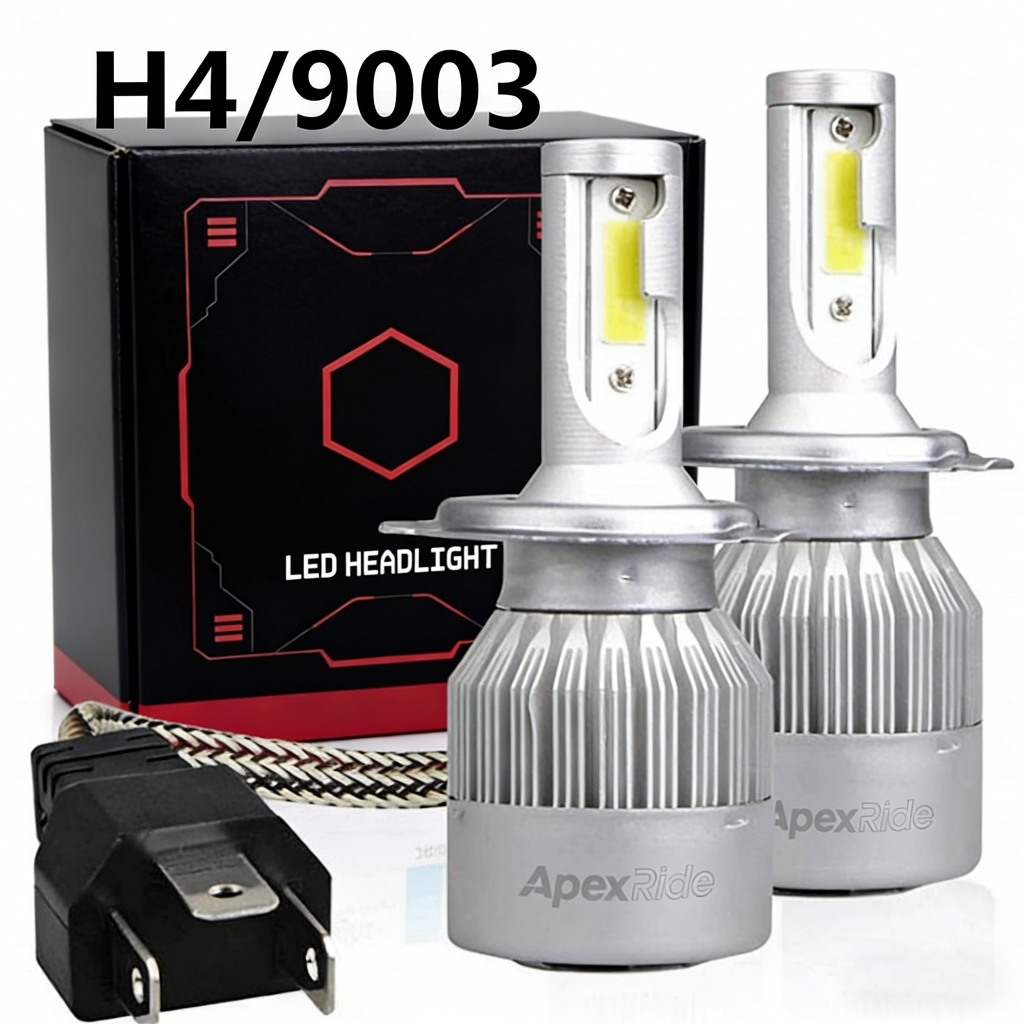 🔥 ถูกสุดๆ! ！ 1คู่ ไฟหน้ารถยนต์ C6 LED แสงสีขาว H1 H4 H7 H11 9005 9006 36W 6000K