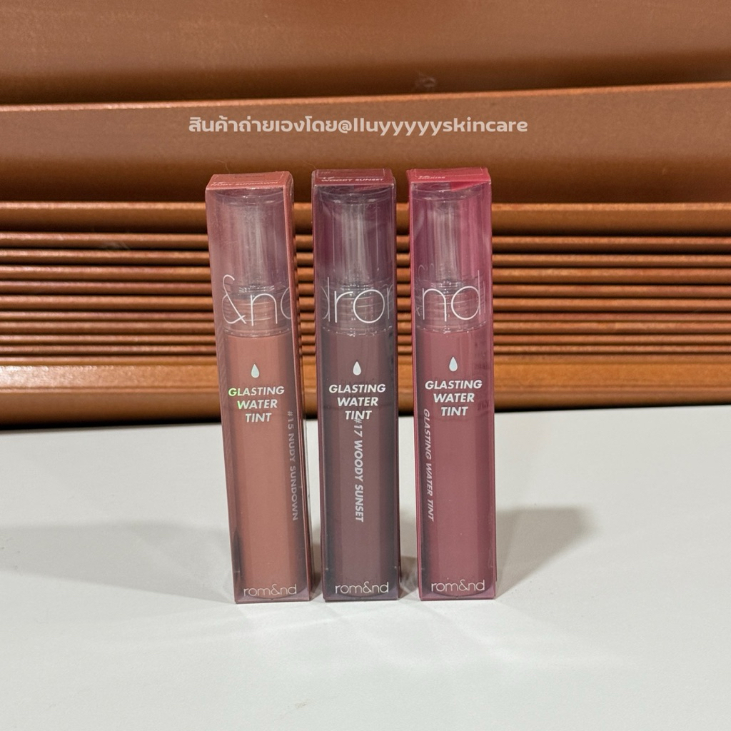 (ลดล้างสต็อก)(กดในไลฟ์ลด40%)ROM&ND Glasting Water Tint 4g ฉ่ำวาวเงา