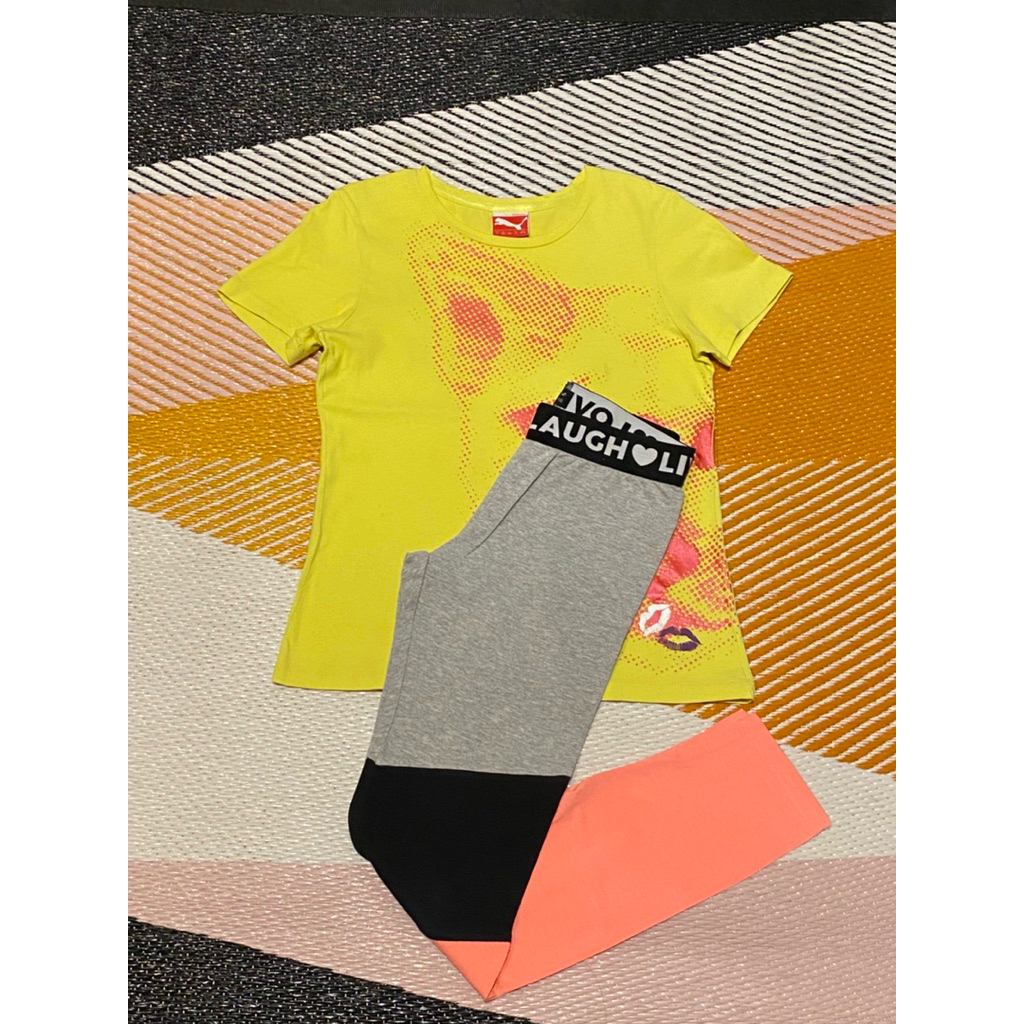 เสื้อยืดเด็ก Puma ป้ายติด Size 140(เทียบ size 130) แถมกางเกงขายาวของเด็ก  Size 10