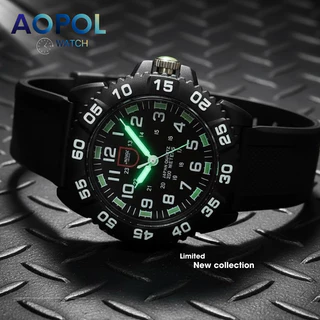 AOPOL นาฬิกาข้อมือ รหัส 639 สายเรซิน เข็มเรืองแสง กันน้ำ Aopol watch