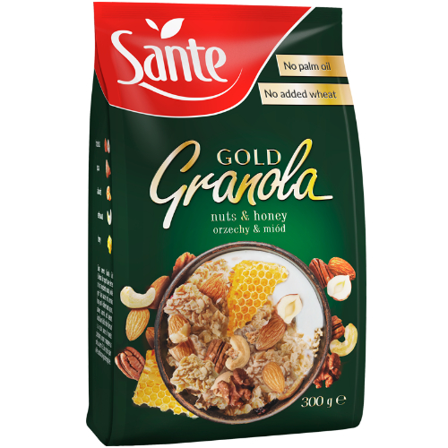 (1แถม1 ถึง 21กรกฎาคม) Sante Granola Gold Nuts & Honey 300g