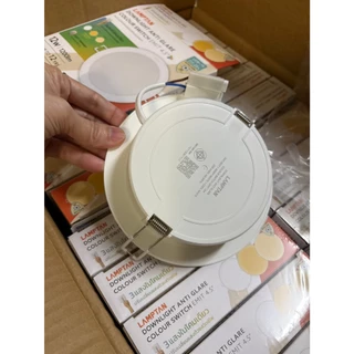 โคมไฟดาวไลท์ ฝังฝ้า Led Downlight Colour Switch Emit Anti Glare ไม่แยงตา (3in1)(มี3แสงใน1โคมโดยกดสวิตช์3ครั้ง)Lamptanแท้