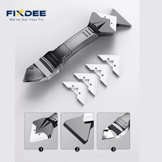 Fixdee ชุดกาวซิลิโคน Bravo 101 + ปืนยิงกาว + เครื่องปาดยาแนว 3in1 | ชุดซ่อมร่องยาแนว พร้อมใช้งาน