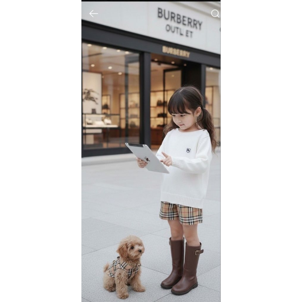 มือสอง สภาพดี 🇬🇧💯เสื้อไหมพรม แบรนด์ Burberry Kids 5-8 ขวบ ของแท้