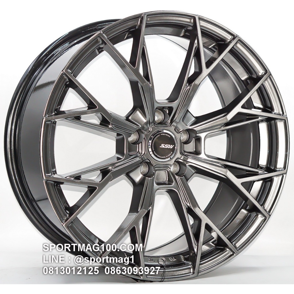 ล้อแม็กซ์ SSW S389 ขอบ18นิ้ว 5รู108 สีไฮเปอร์แบล็ค กว้าง8.5นิ้ว Offset38 [22679]